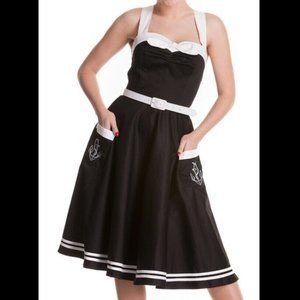 Hell Bunny Black Sailor Style Dress